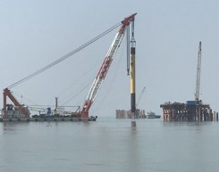 国内首个大功率海上风电试验风场进入主体施工阶段