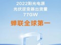 阳光电源光伏逆变器出货量蝉联全球第一