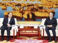 孙永才与宁夏回族自治区党委书记李邑飞，自治区党委副书记、自治区主席张雨浦座谈