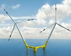 深远海“一基双机”方案首度公开！兴蓝风电发布30MW+漂浮式系统，专利布局跨越欧亚