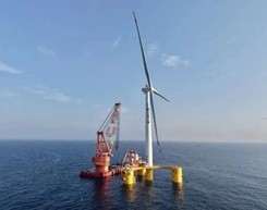 全球最大16MW漂浮式风电平台“三峡领航号”在粤完成安装