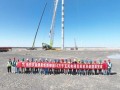 酒泉炬博柳园10万千瓦风电项目风机吊装作业圆满完成