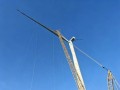 166米“擎天柱”拔地而起！中建四局绥滨200MW风电项目首吊告捷