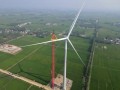 160米“空中巨人”拔地而起!国家电投天门100MW风电项目首吊告捷